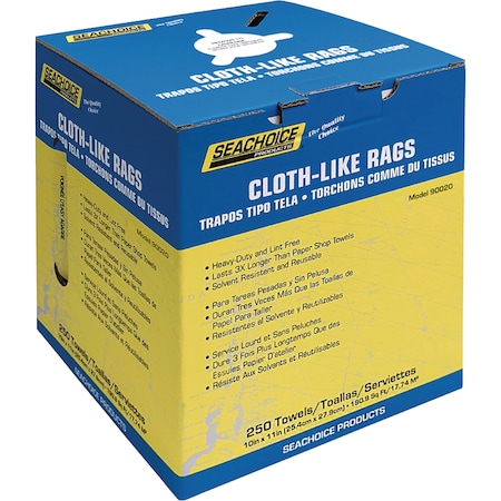 Seachoice Cloth-Like Rags, 250-ct. Box 90020